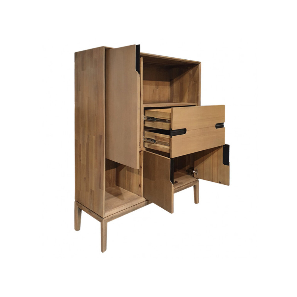Armoirette de rangement en bois d'acacia - AMALFI