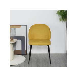 Chaise épurée en tissu avec pieds fins en métal - MARTHA