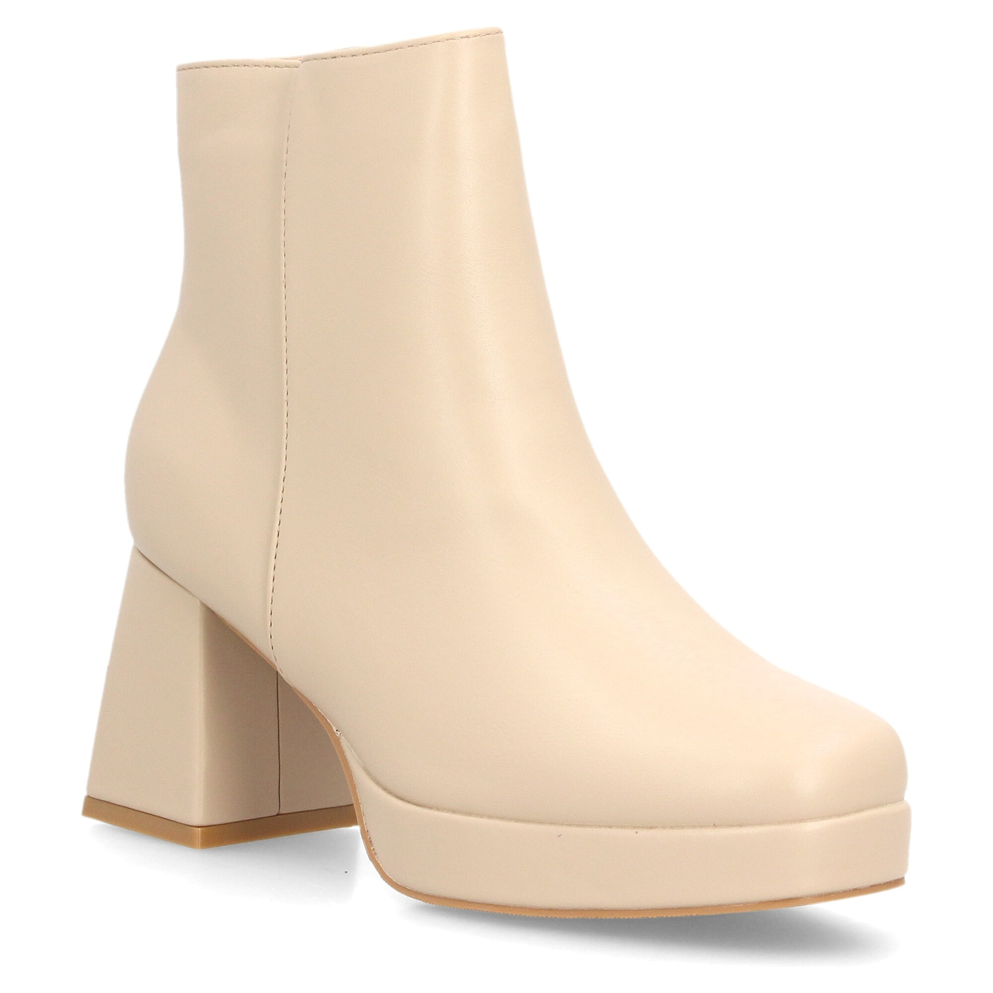 Botines plataforma con tacón ancho para mujer