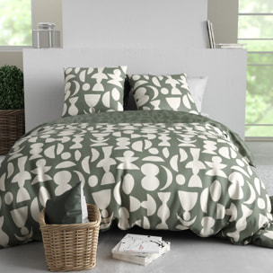 Parure Housse De Couette 3pcs 100% Coton 57 Fils LUNE