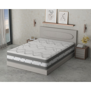 Materasso Memory Foam Wind Essential,Rivestimento Carbon Sfoderabile 160x200x25