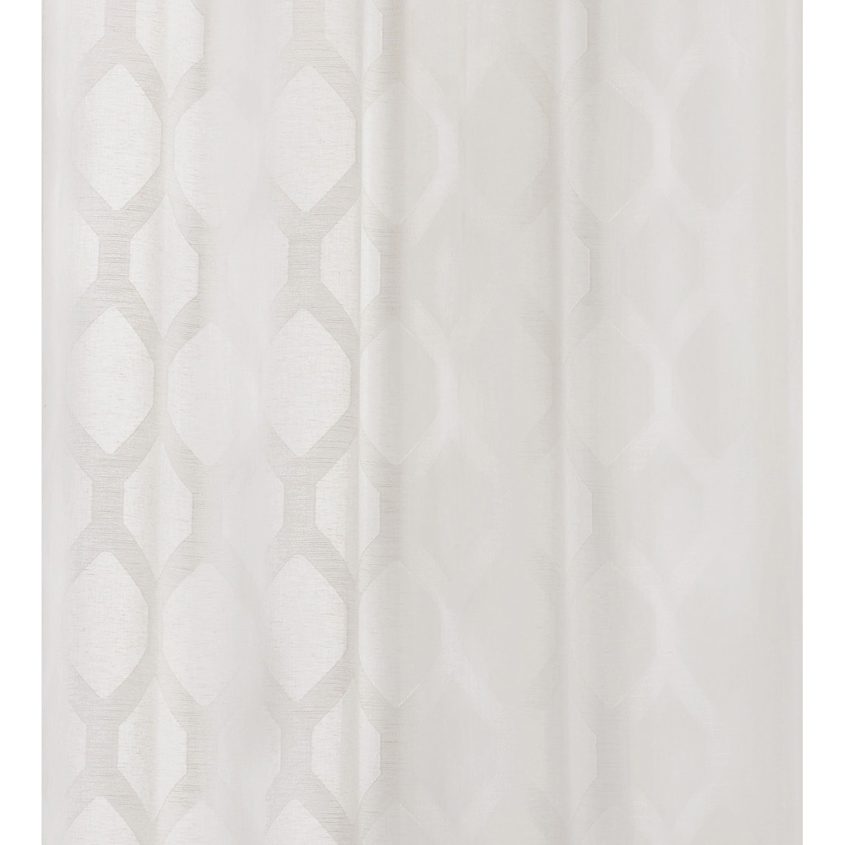 Tissu à motifs géométriques - Ecru