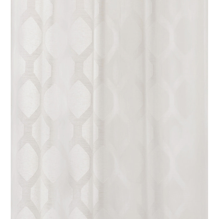 Tissu à motifs géométriques - Ecru