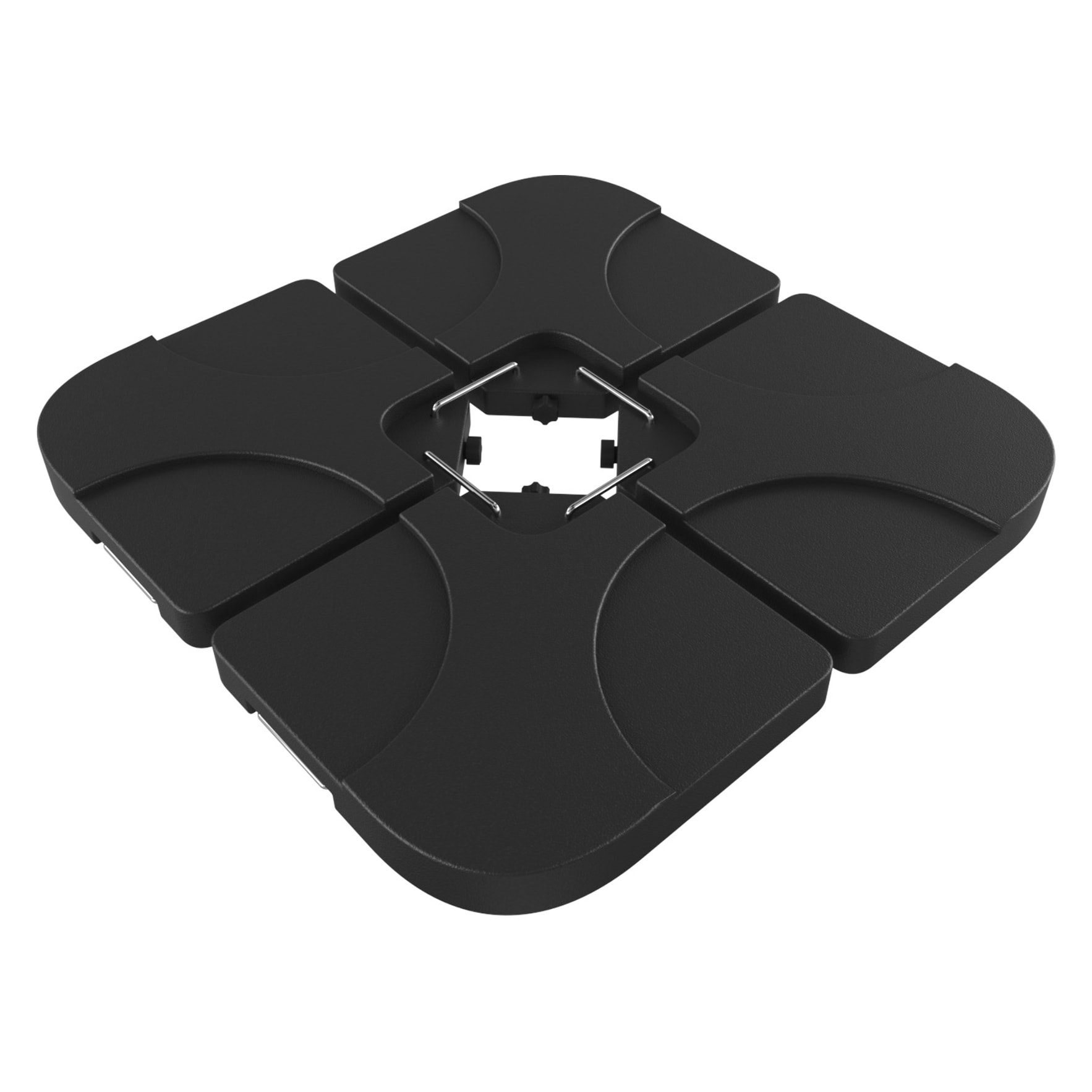Set 4 Supporto Pesi Base Ombrellone Parasole Da Giardino In Plastica HDPE Riempibili Con Acqua E Sabbia 60 Litri / 100 Kg Adatti Per Ombrelloni Base A