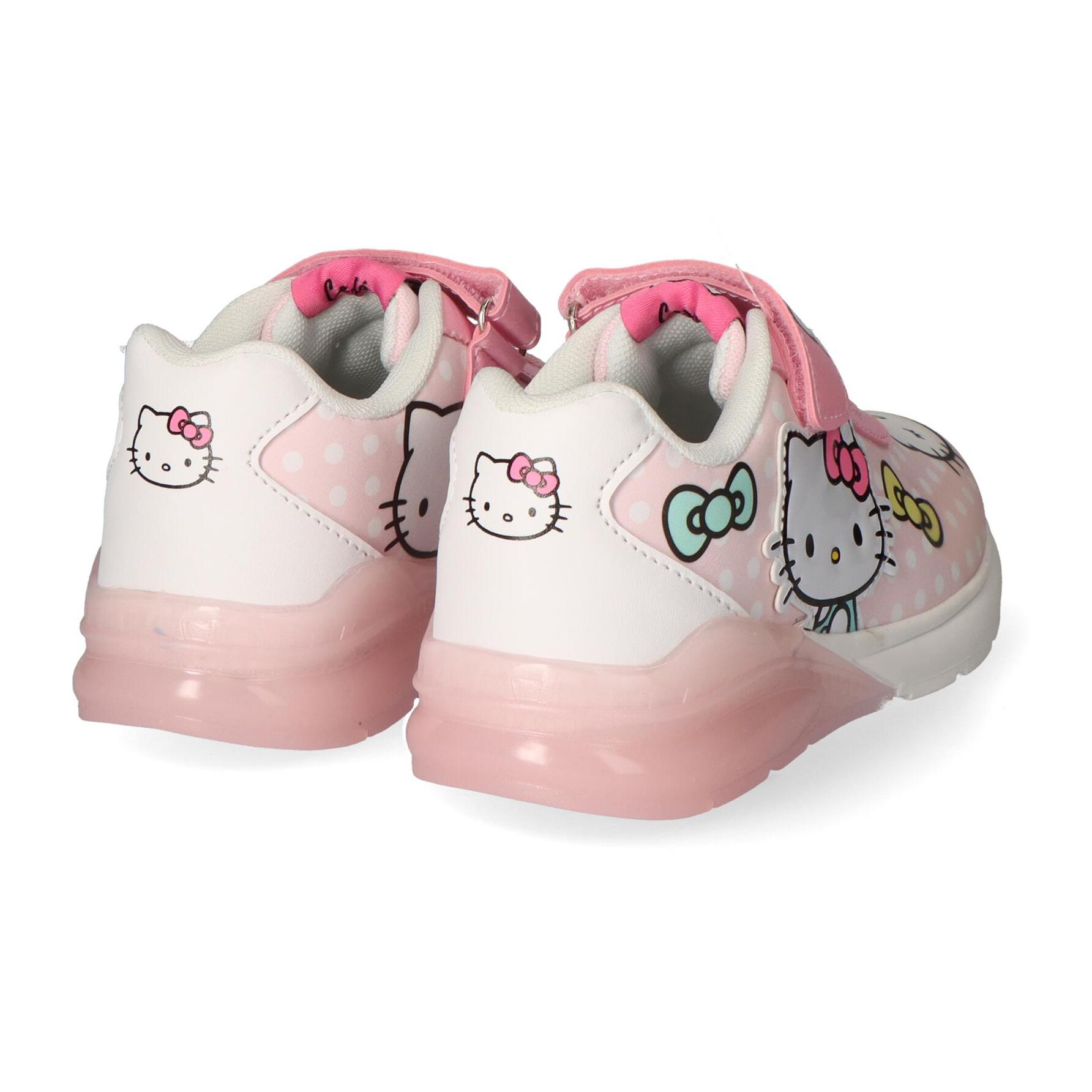 Zapatilla deportiva infantil suela ligera con luces "Hello Kitty"