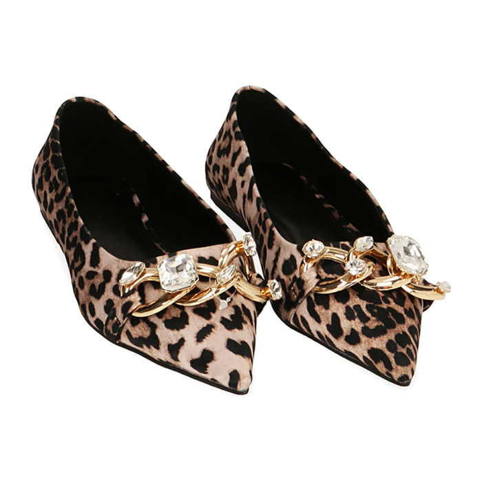 Ballerine leopard in raso