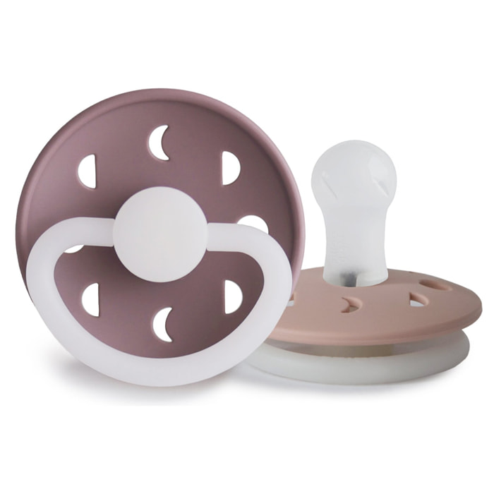 Frigg Pack 2 Chupetes Night Silicona Moon Phase