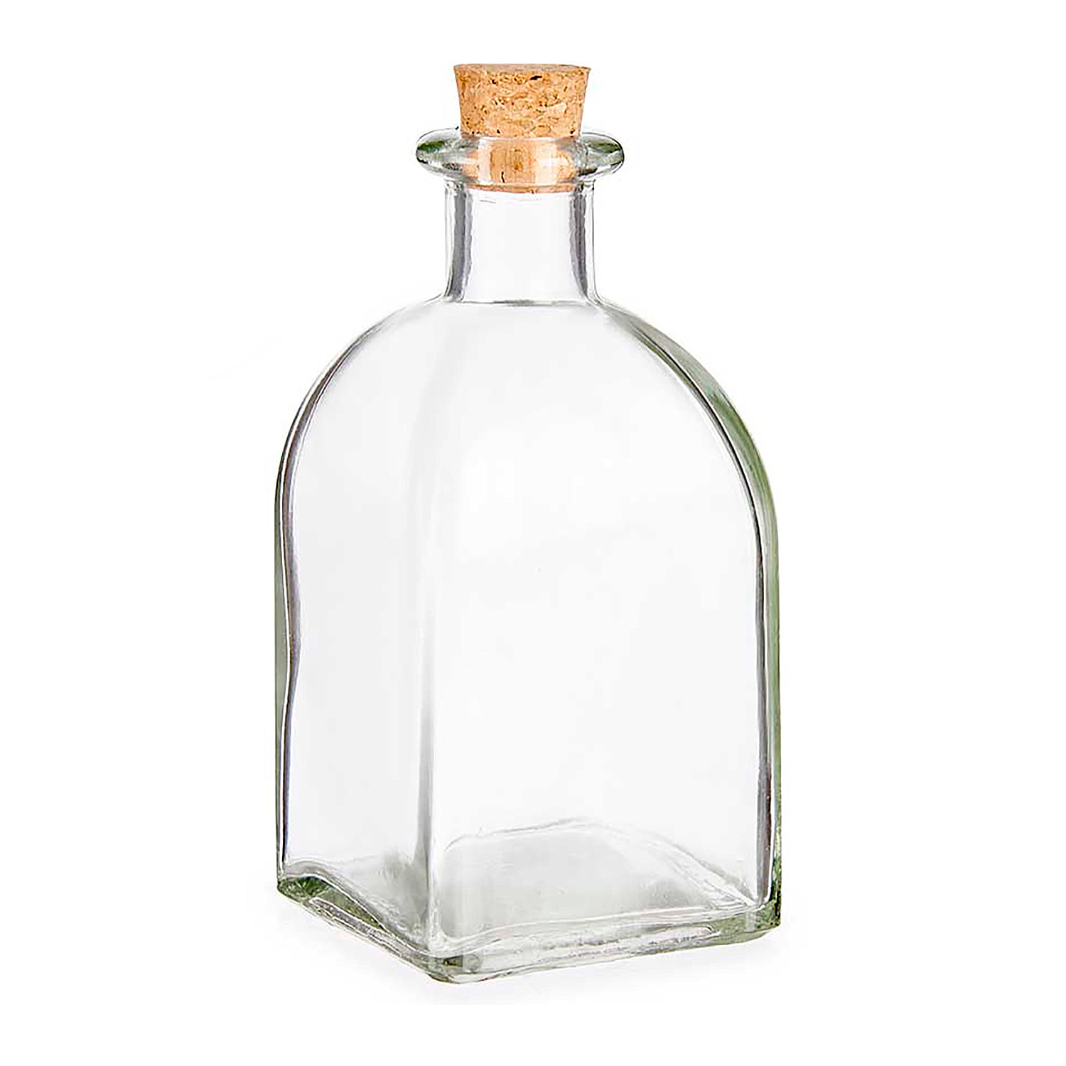 Barattolo di vetro con tappo di sughero e capacità di 250ml.