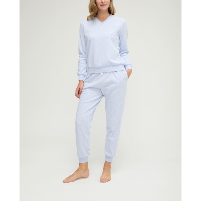 Pijama mujer de pico con corazones