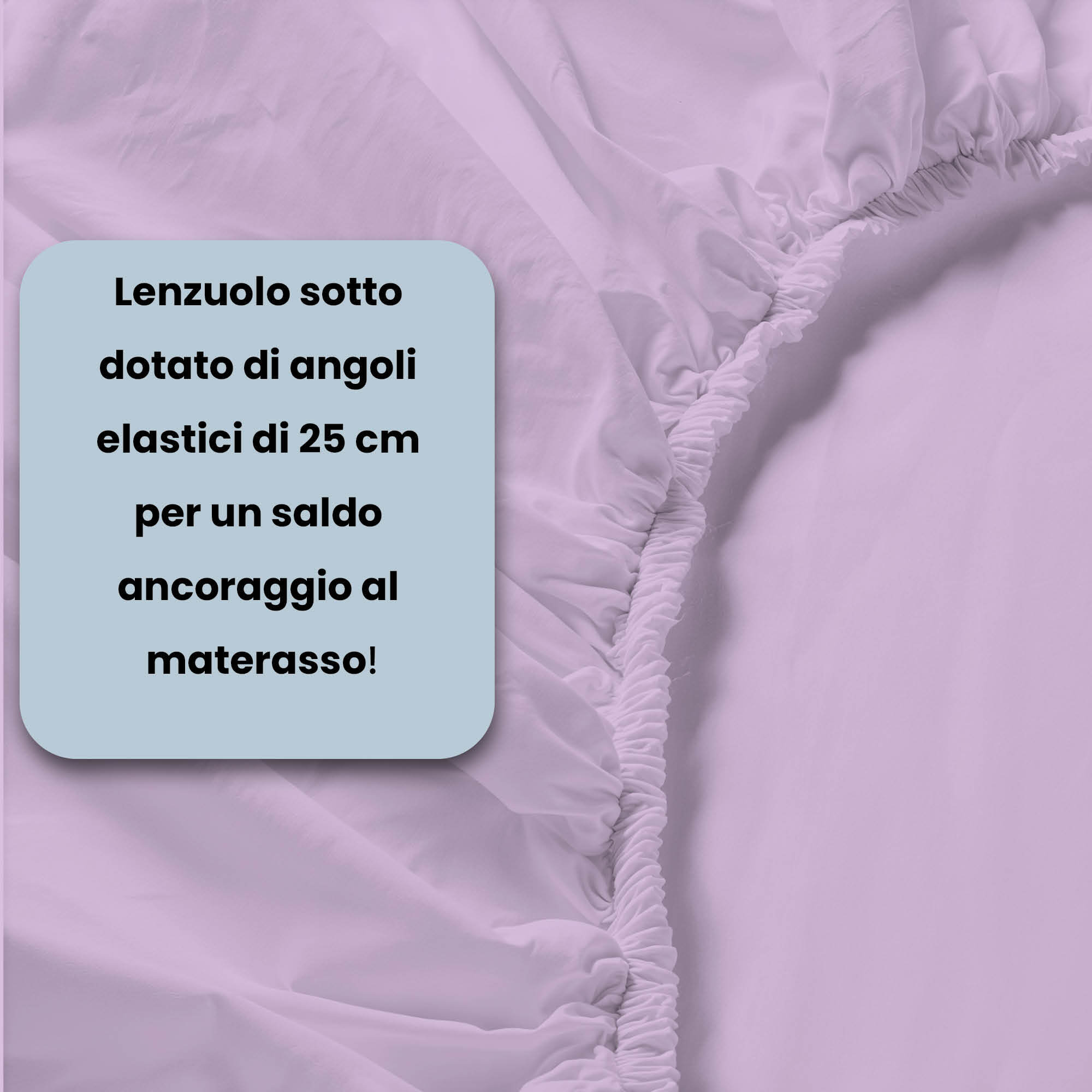 LENZUOLO SOTTO CON ANGOLI MAX COLOR, 100% COTONE MADE IN ITALY