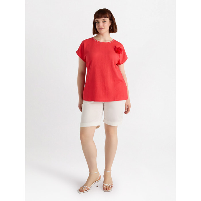 Fiorella Rubino - pantalones cortos de algodón elástico - Blanco