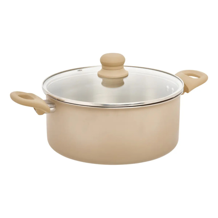 Faitout Solstice D24cm 4,6L beige