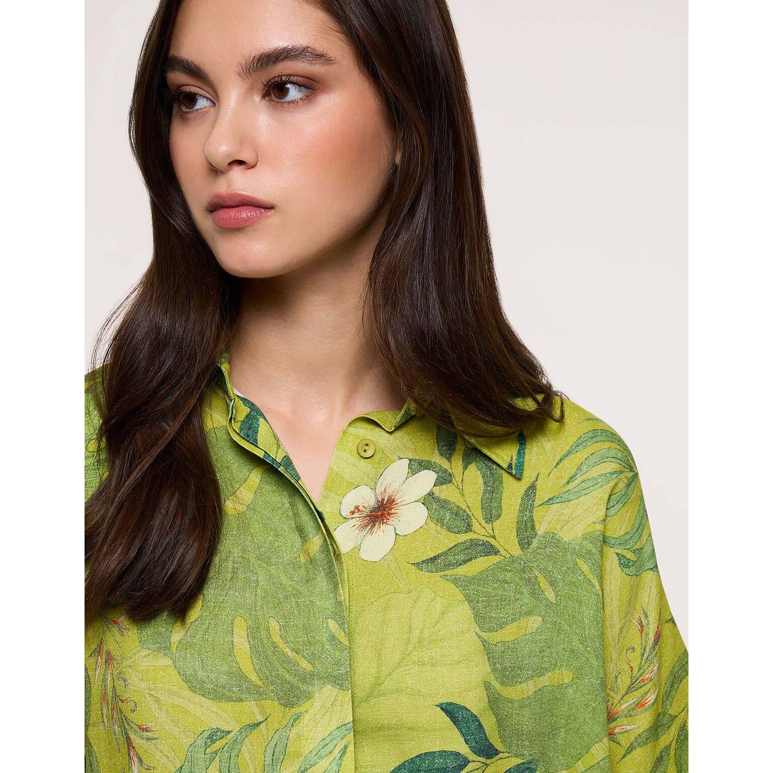 Camisa Manga Corta Verde Pistacho - Leafiros