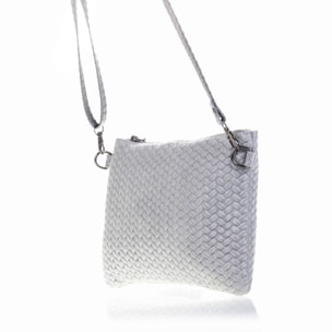 Oleggio Bolso bandolera Mujer.Piel auténtica Gamuza Grabado Espiga