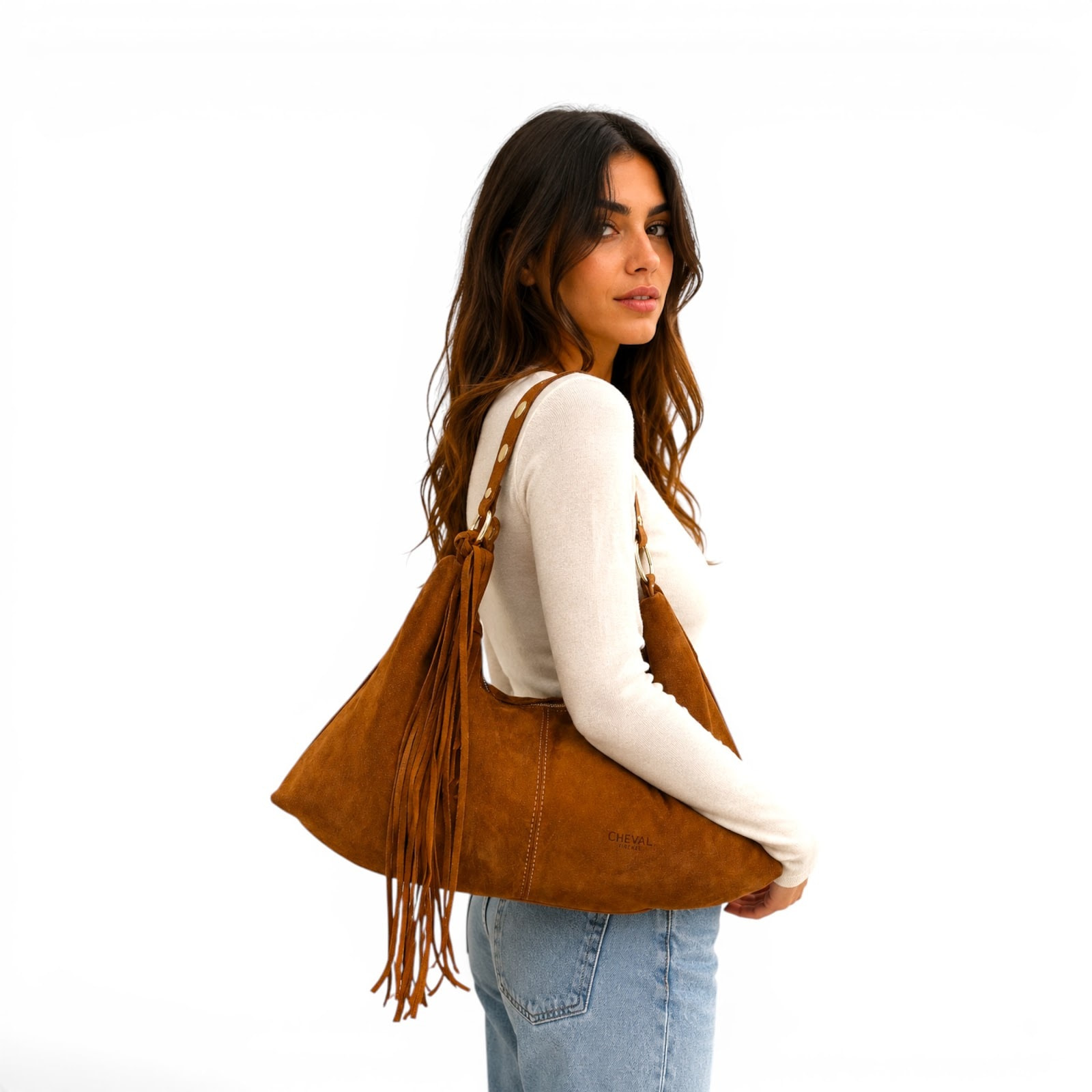 Borsa a spalla Cheval Firenze Petunia Cuoio