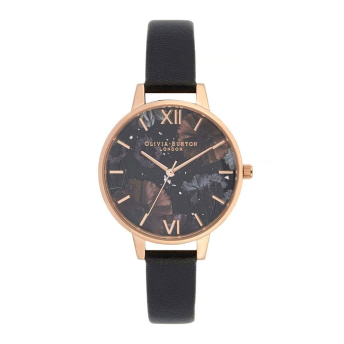 Reloj Olivia Burton OB16GD22 Mujer Analogico Cuarzo con Correa de Cuero