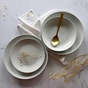 Service de table 38 pièces en porcelaine blanche METROPOLITAN