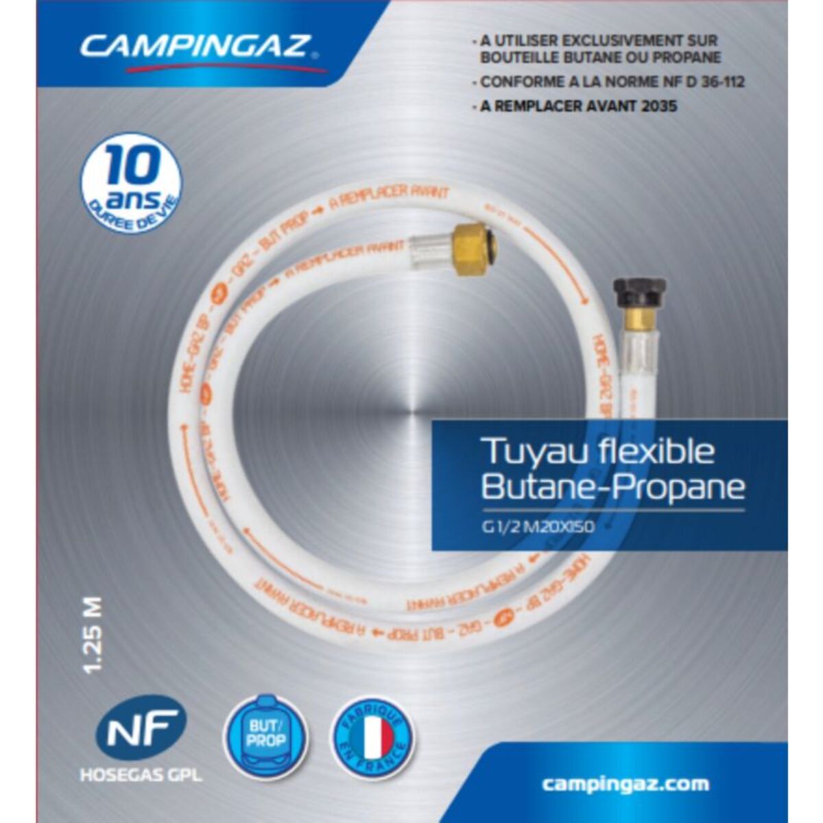 Tuyau gaz CAMPINGAZ Souple a visser 28 MB filete