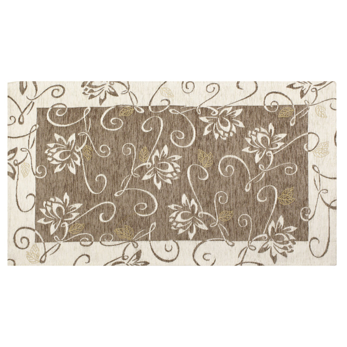 TAPPETO ARREDO NINFEA FANGO CON FONDO ANTISCIVOLO