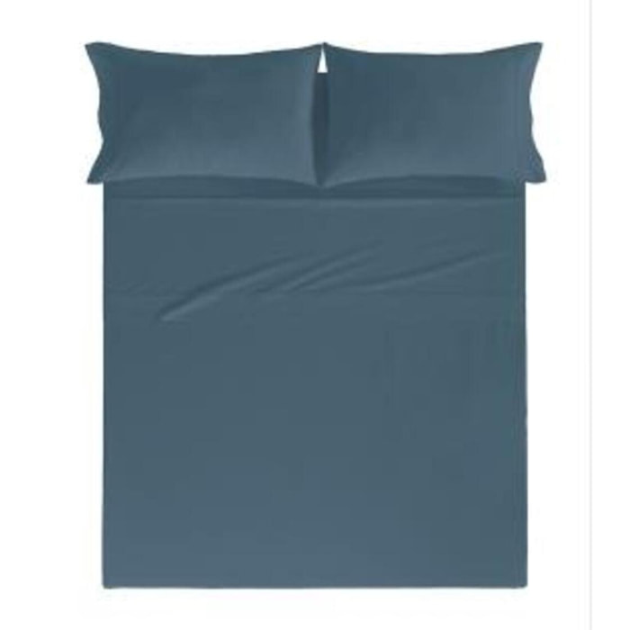 Drap plat PURE en coton percale - pÃ©trole