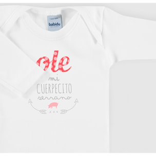 Body bebé manga larga frases americano