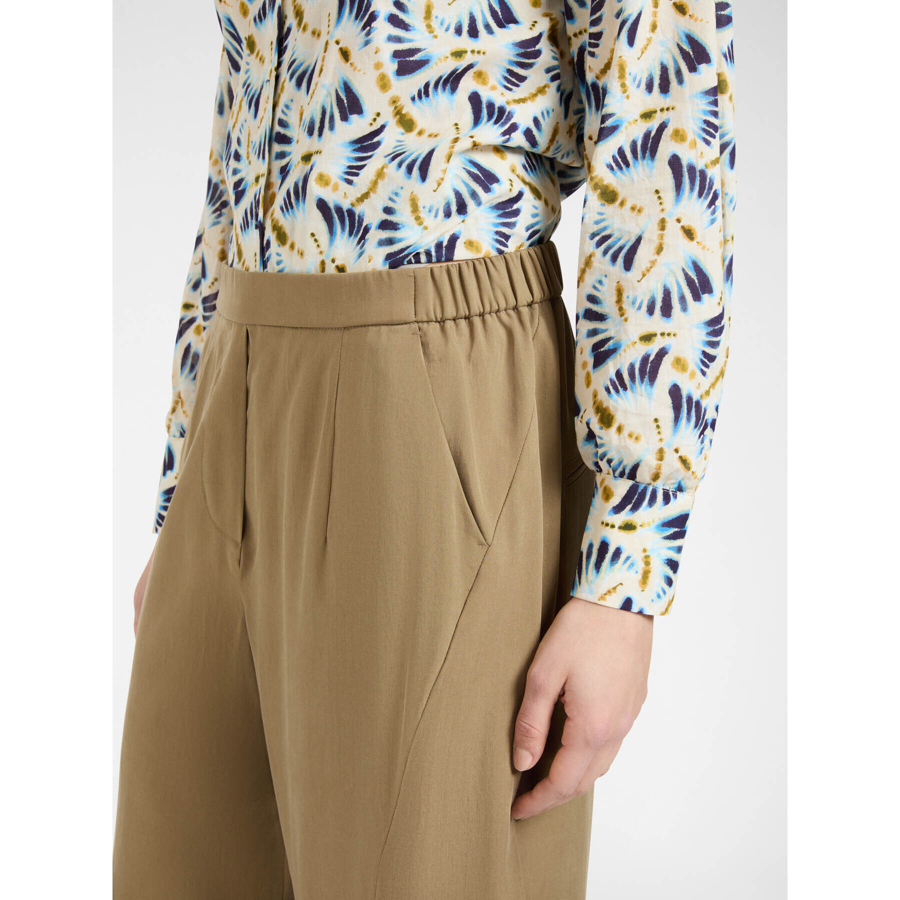 Elena Mirò - Pantaloni dritti in lyocell - Marrone