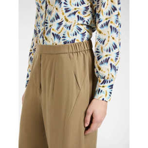 Elena Mirò - Pantaloni dritti in lyocell - Marrone