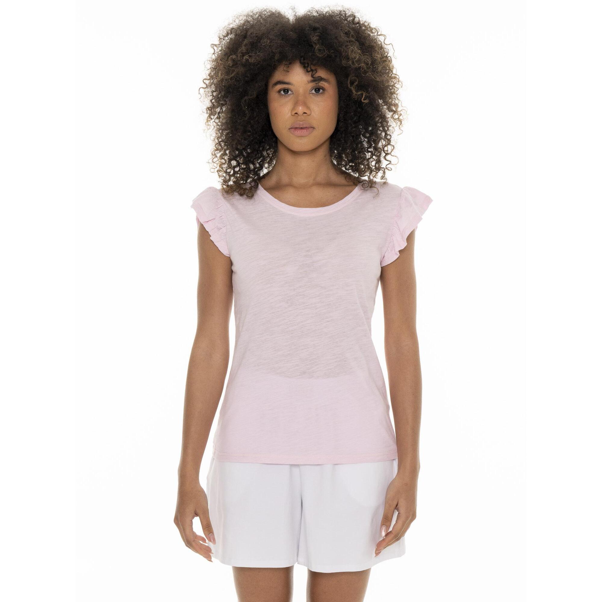 Camiseta mujer volantes Earth Tones