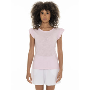 Camiseta mujer volantes Earth Tones