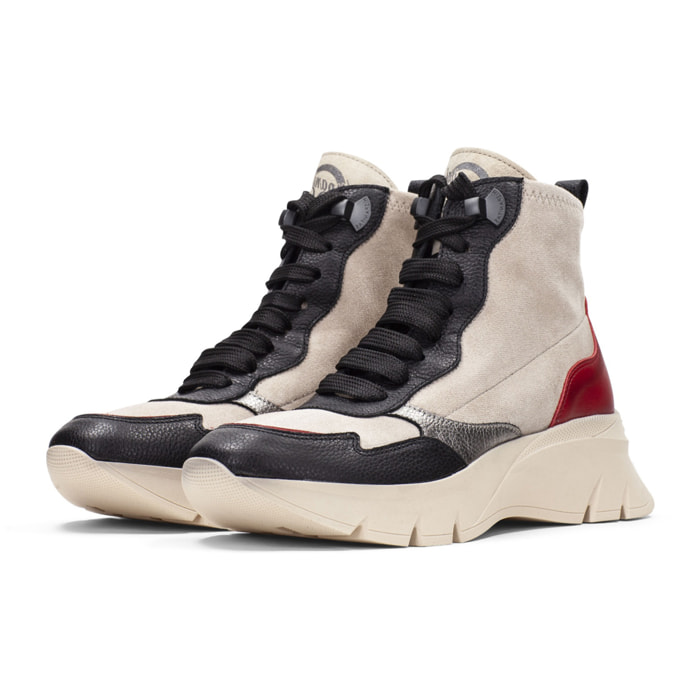 Botin sport Helsinki Negro milk rojo 5 cm