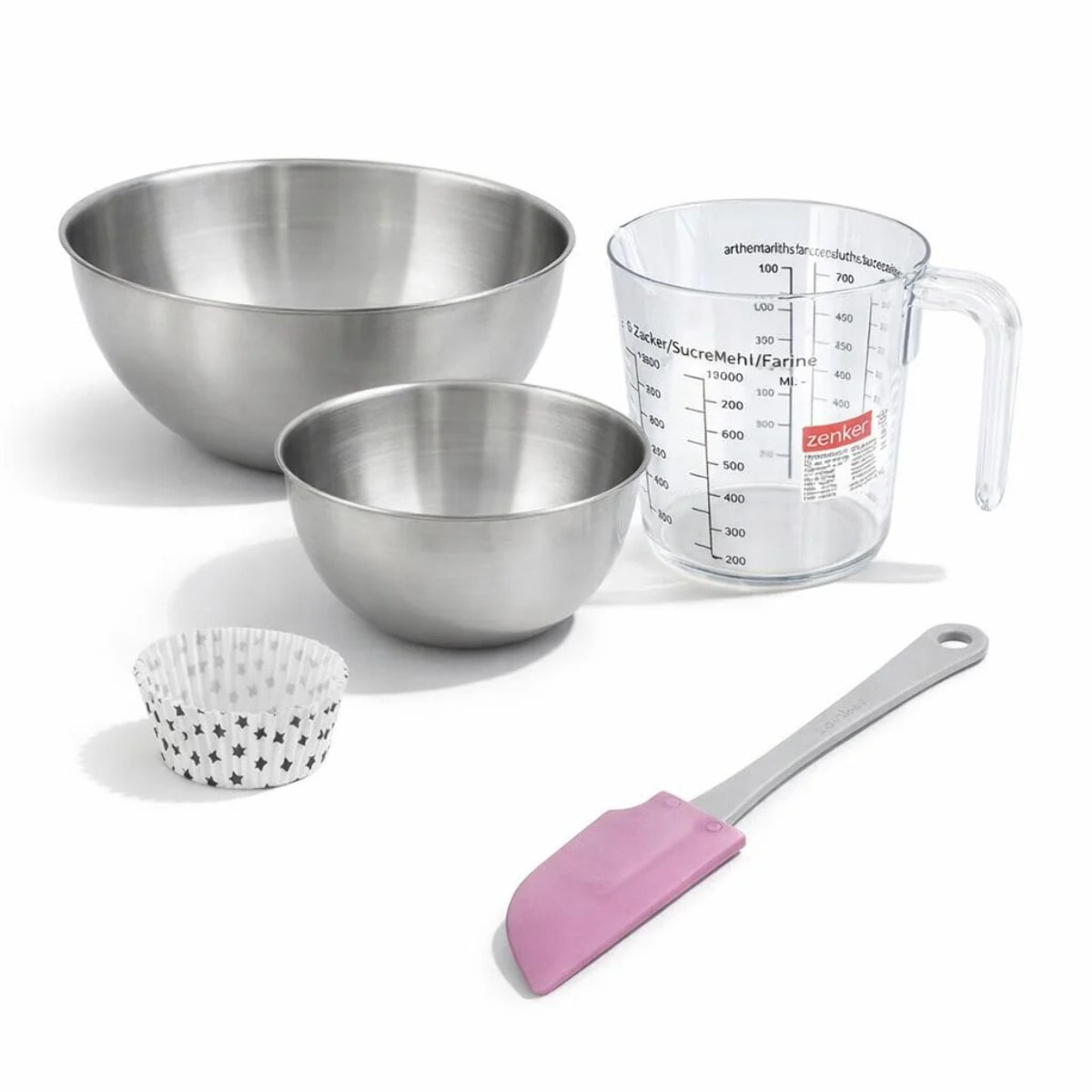 Set de 54 ustensiles de pâtisserie moules à gâteaux bols à mixer spatule pâtisserie et verre mesureur Zenker Smart Pastry