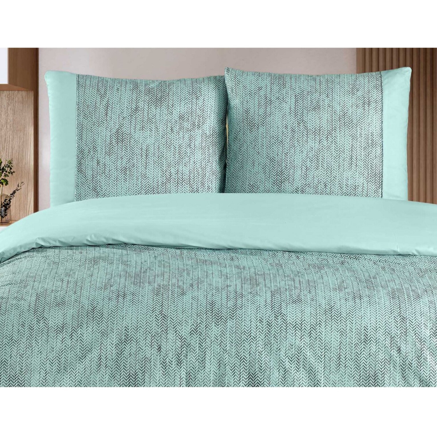 Parure housse de couette et taie(s) d'oreiller coton imprimé