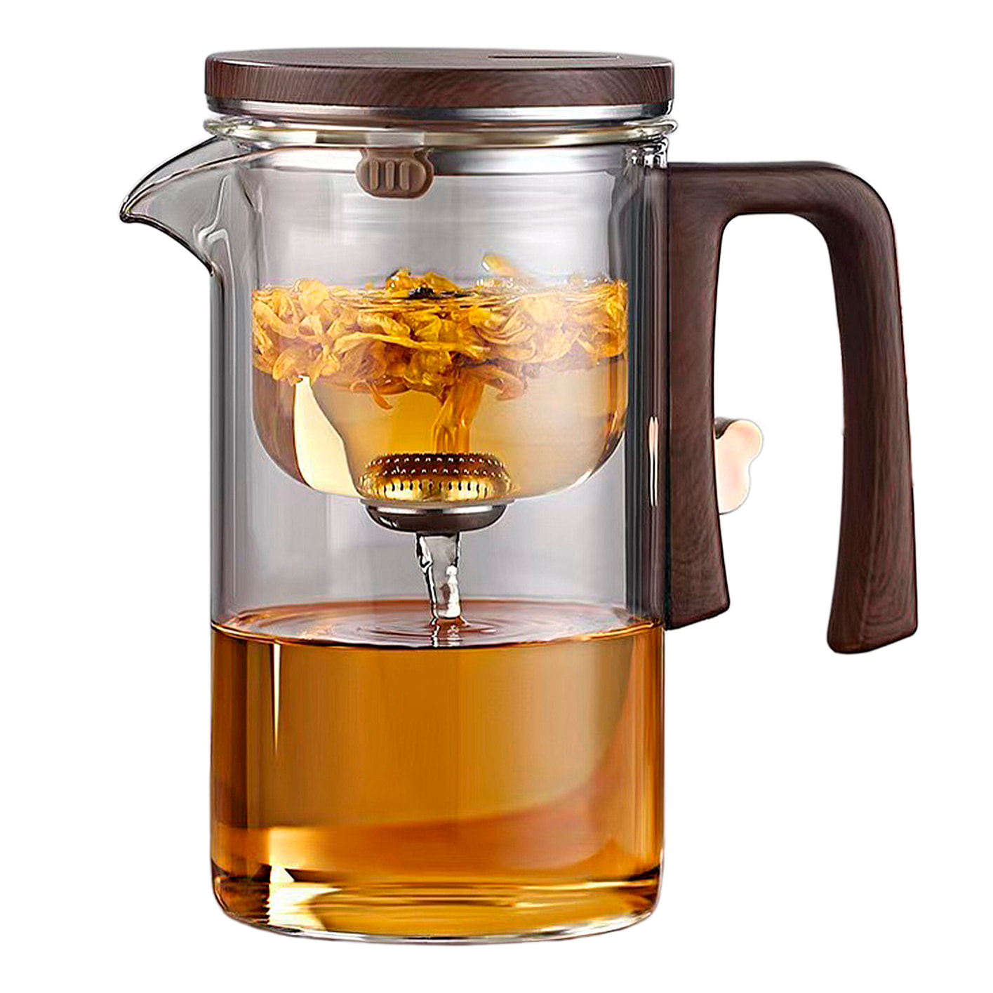 Tetera de cristal de 520ml con filtración magnética.