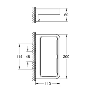 GROHE QuickFix - Start Cube - Panier de douche - Finition Supersteel 41107DC0 (à visser ou à coller)