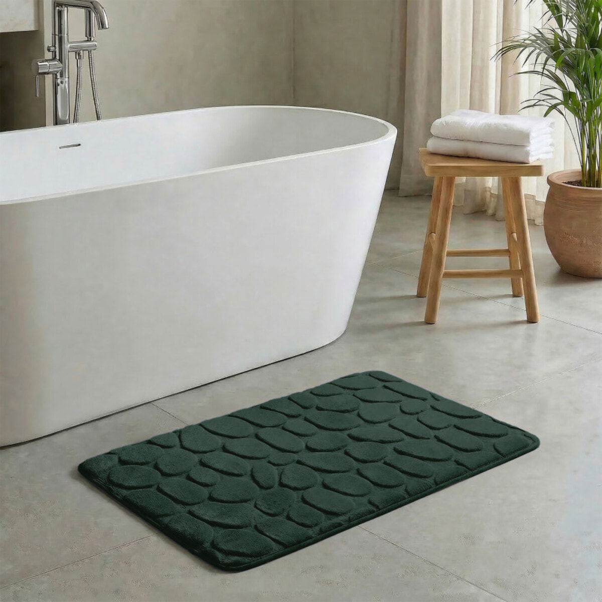 Tapis de bain Microfibre PEBBLE Vert MSV