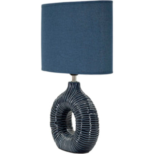 LAMPADA DA TAVOLO SETA BLU CM 28,5X15X43