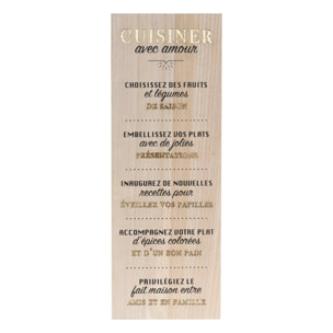 Déco murale "Louison" bois 78x28cm