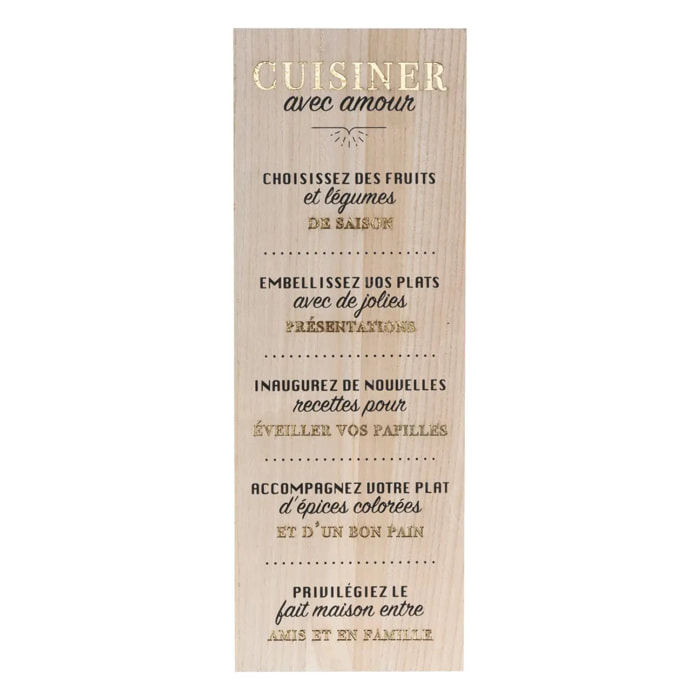 Déco murale "Louison" bois 78x28cm