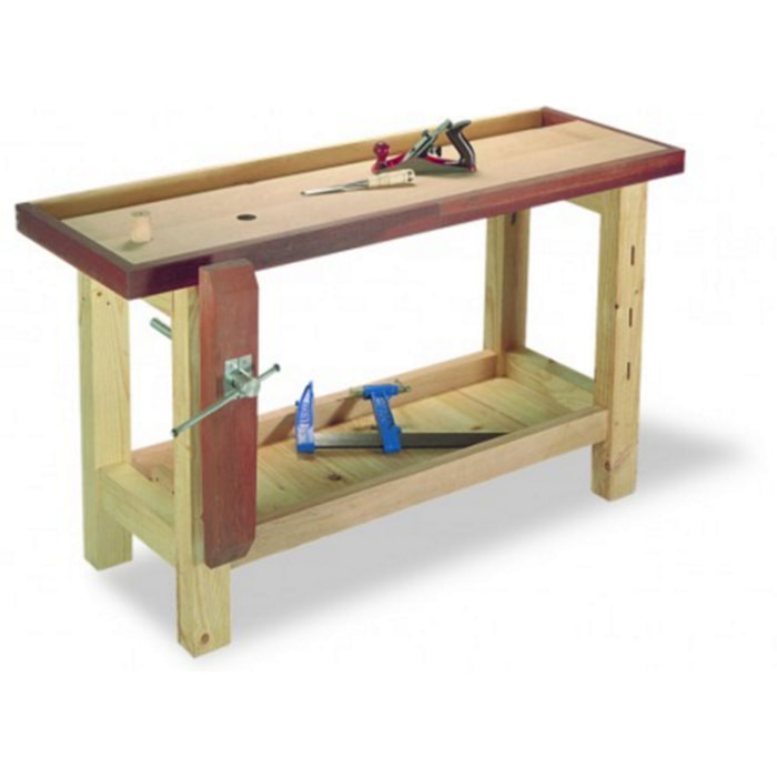 Établi de menuisier URKO - avec mâchoire frontale - 1500x500x830mm - 1500BC