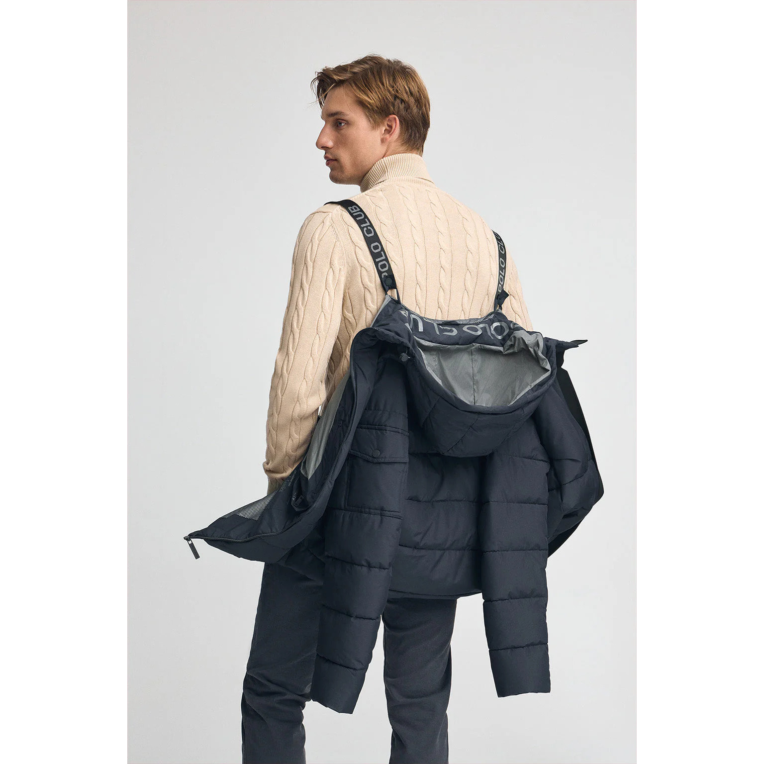 Chaqueta Val Thorens azul marino con logo Polo Club