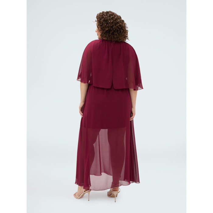 Fiorella Rubino - Vestido Dream en georgette - Burgundy
