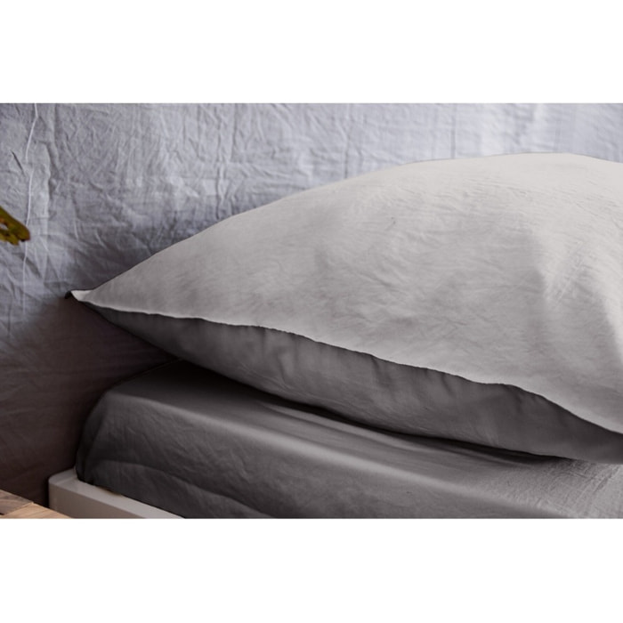 Parure Microfibre Lavee Gris Anthracite