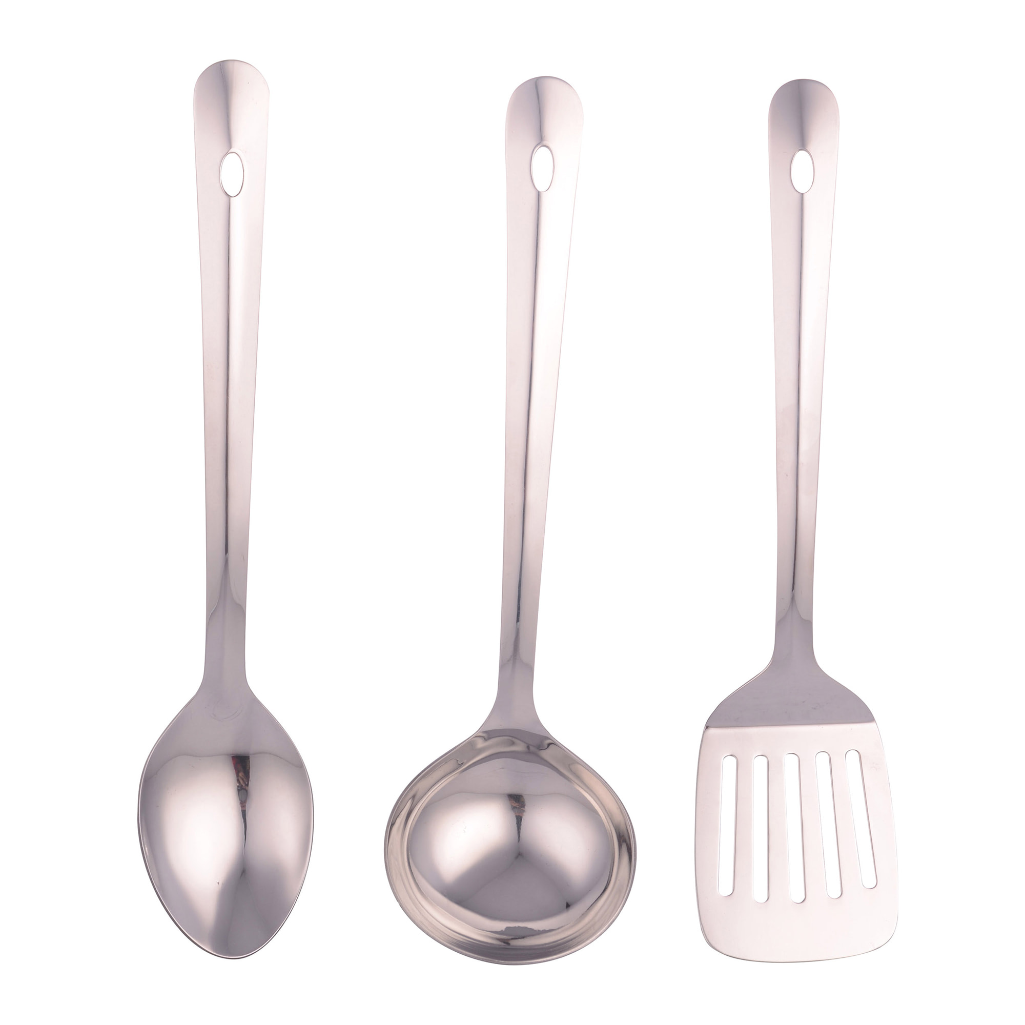 Set 3pc sarten (16+20+24cm) aluminio prensado, inducción, negra soul marble con set 3 pc utensilios cocina acero inoxidable