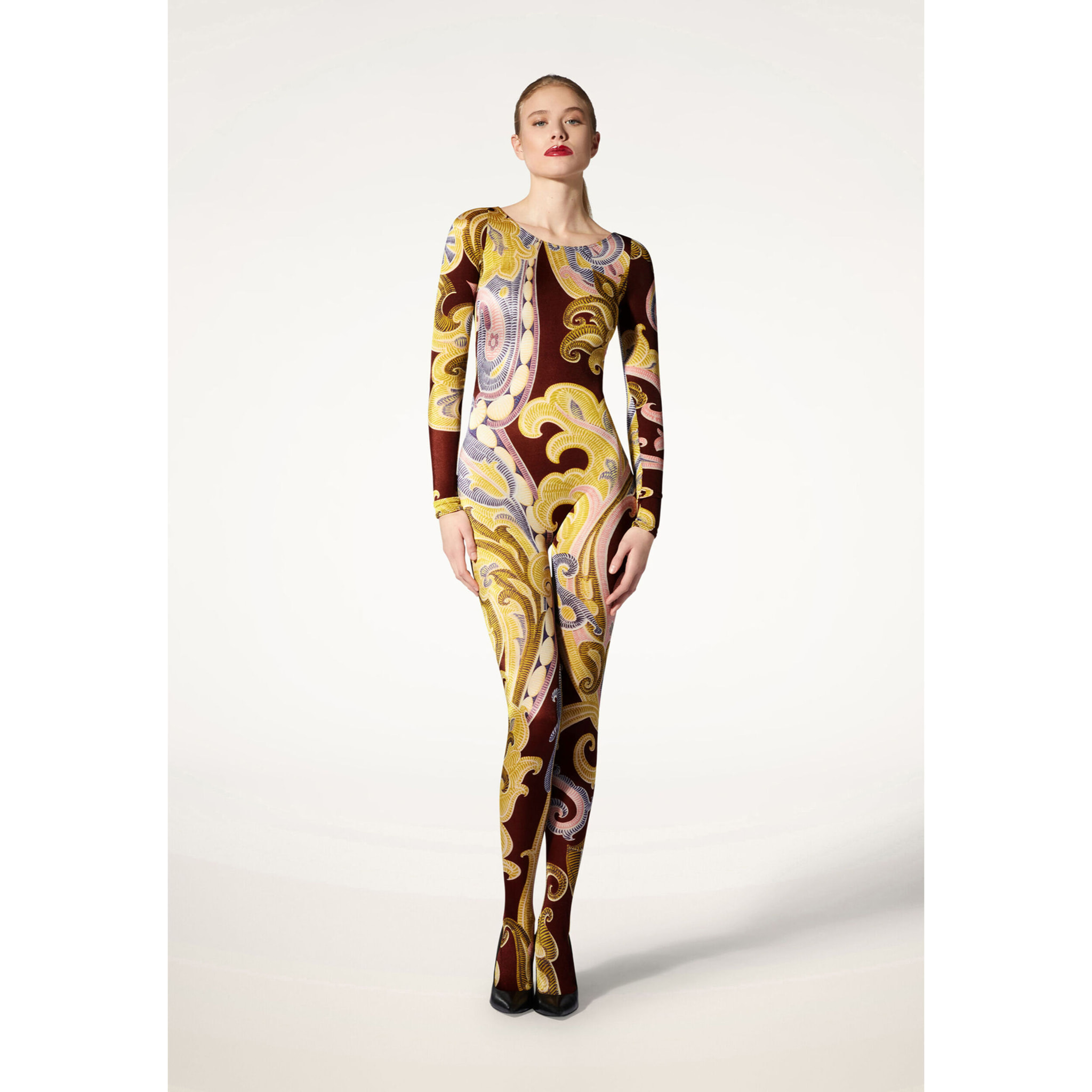 Tuta aderente Paisley Baroque Catsuit