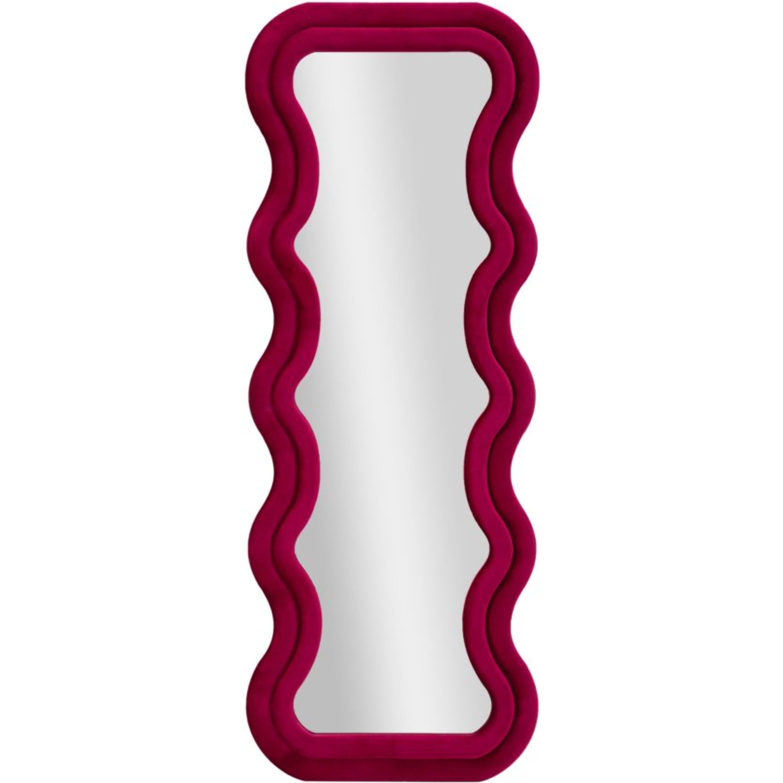 SPECCHIO DA MURO EMILY VELLUTO FUXIA CM 60X6X160 (MISURA SPECCHIO CM 42X144)