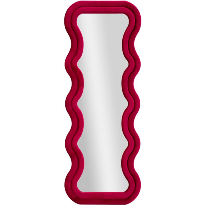 SPECCHIO DA MURO EMILY VELLUTO FUXIA CM 60X6X160 (MISURA SPECCHIO CM 42X144)