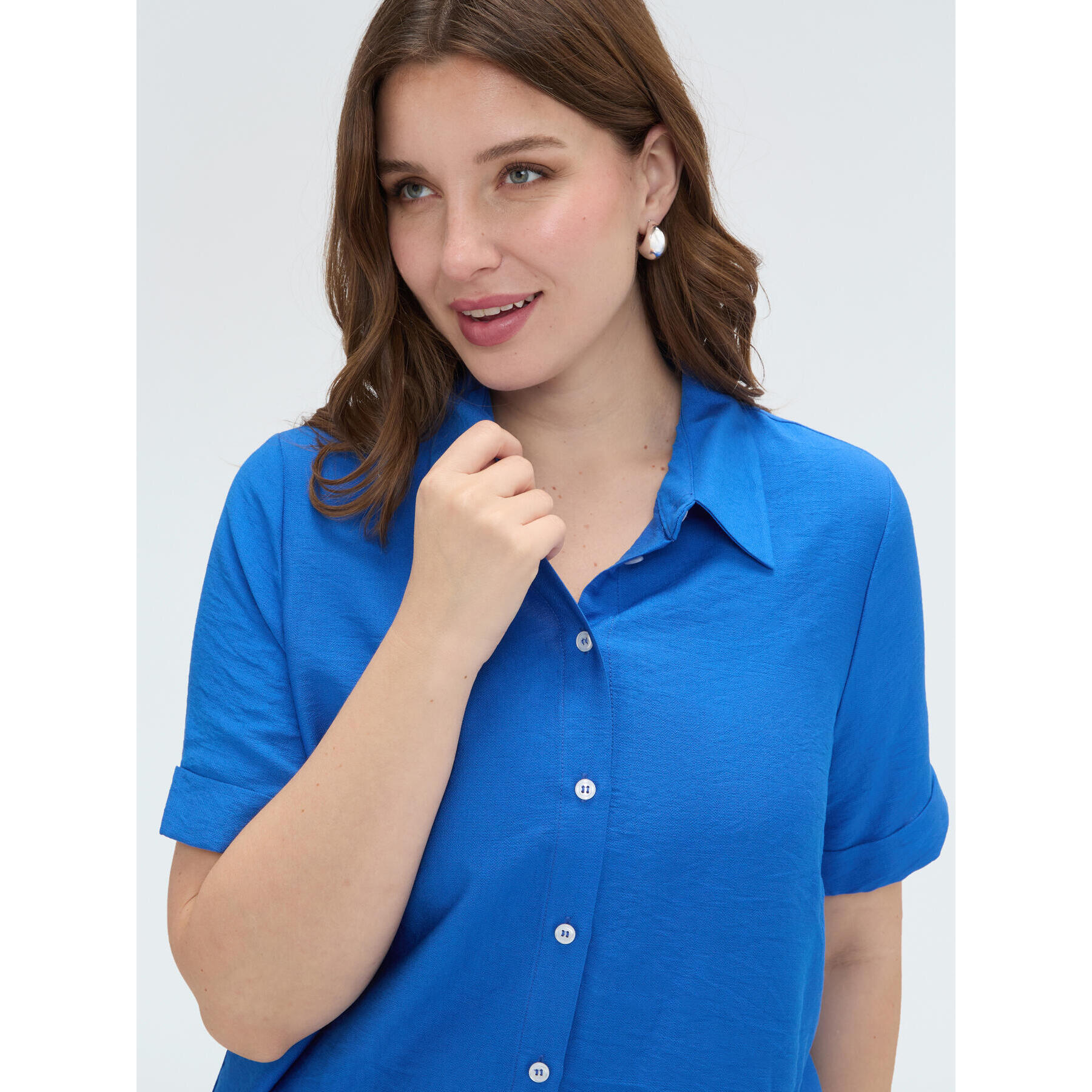 Fiorella Rubino - Camisa en mezcla de viscosa - Azul aciano