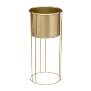 Set de 2 pots "Artif" métal doré