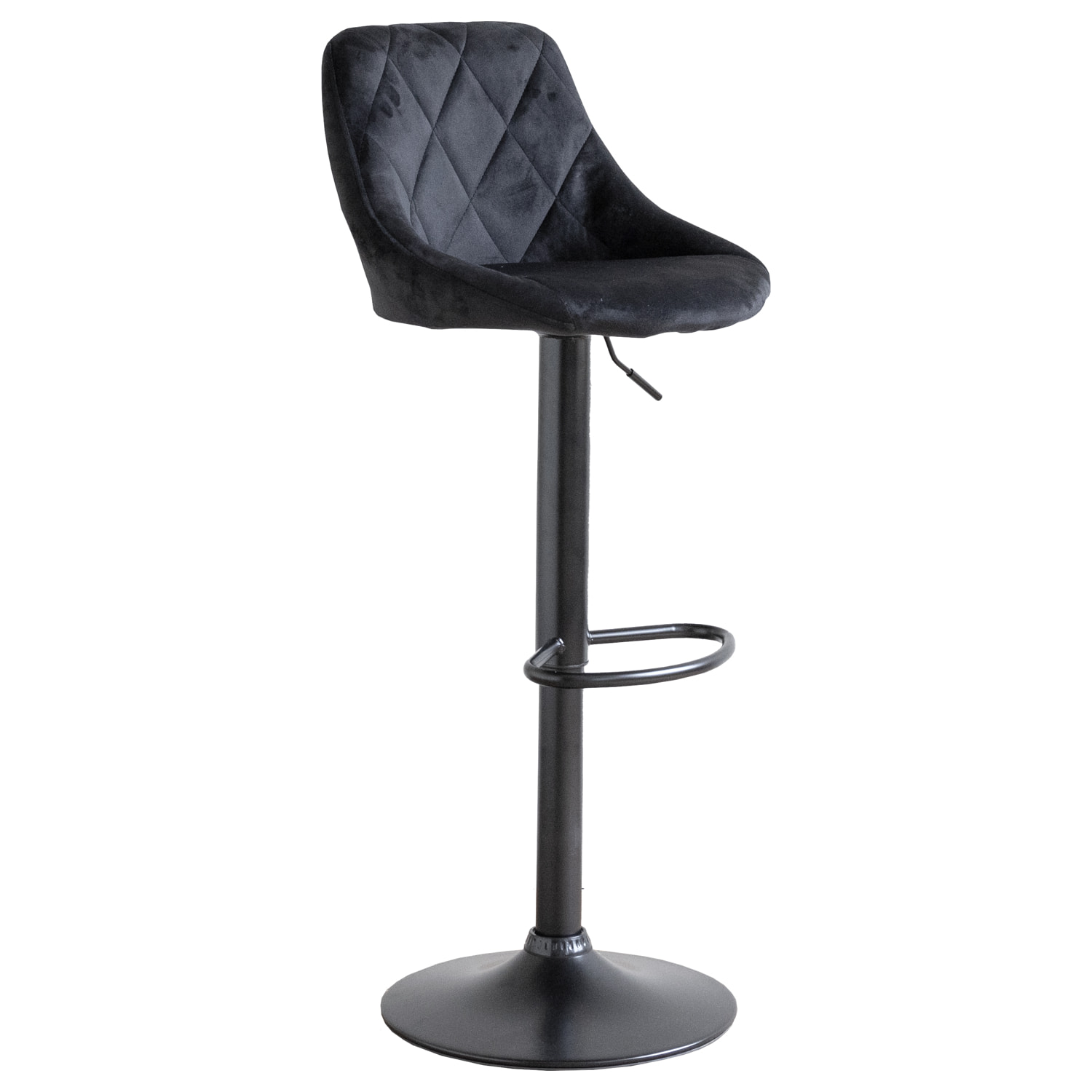 Tabouret de bar en velours noir ROBIN