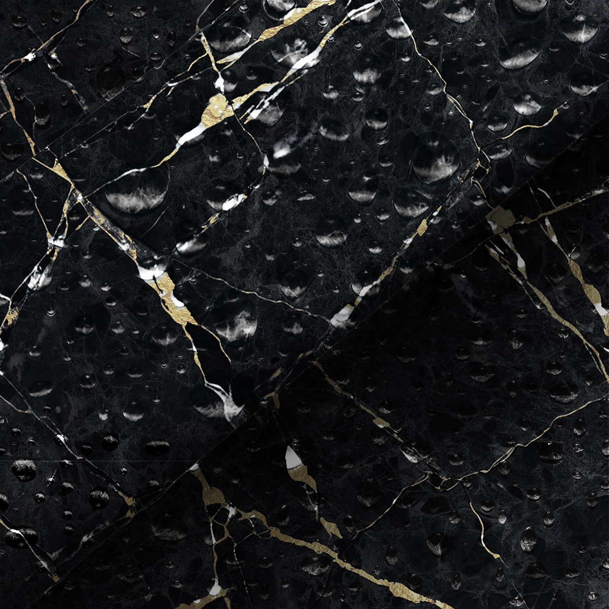 Crédence adhésive - MARBRE NOIR SABLÉ - 60x200cm